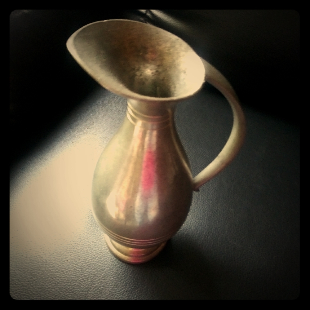 Vintage pewter water pitcher